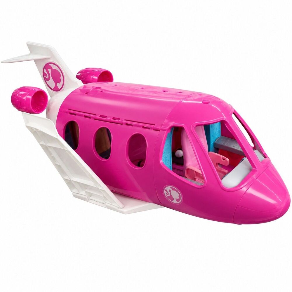Barbie Dream Mattel Jumbo Plane Airplane Jet Pink Fold For Storage 3 Seater